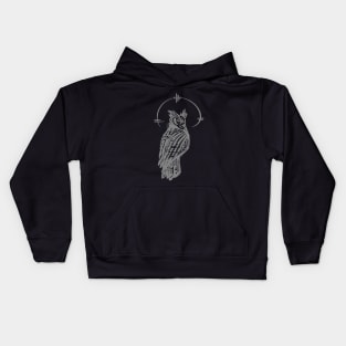 Mystic Owl Grey Kids Hoodie